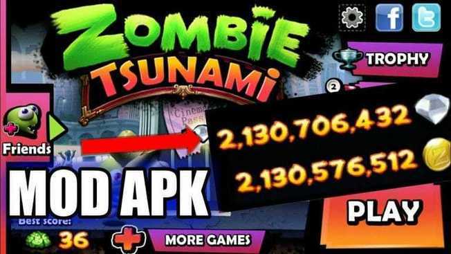 Zombie Tsunami Mod Apk Unlimited Coins Diamond