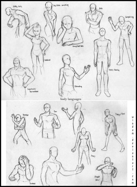 Body Language Reference Guide Drawing Referen