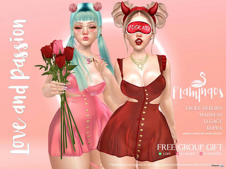 Love Passion Dress February 2023 Group Gift by Flamingos | Teleport Hub - Second Life Freebies | Second Life Freebies | Scoop.it