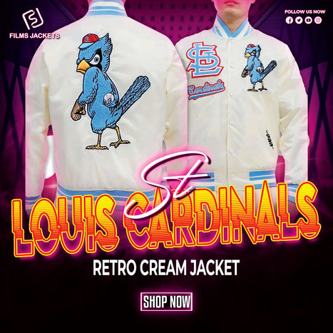 Films Jackets St Louis Cardinals Retro Cream Jacket