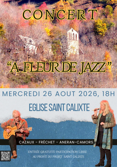 Concert de jazz au profit de l'&eacute;glise Saint-Calixte le 26 ao&ucirc;t | Vall&eacute;es d'Aure & Louron - Pyr&eacute;n&eacute;es | Scoop.it