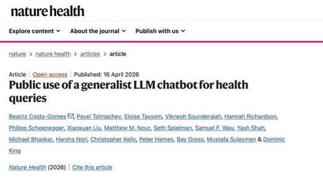 Great to see publication of this amazing paper in Nature Health from colleagues in the Futures, Copilot Health and Data teams, led by Beatriz Costa Gomes and Pavel Tolmachev. This is the first ti... | H&eacute;sitations Vaccinales: Observatoire HESIVAXs | Scoop.it