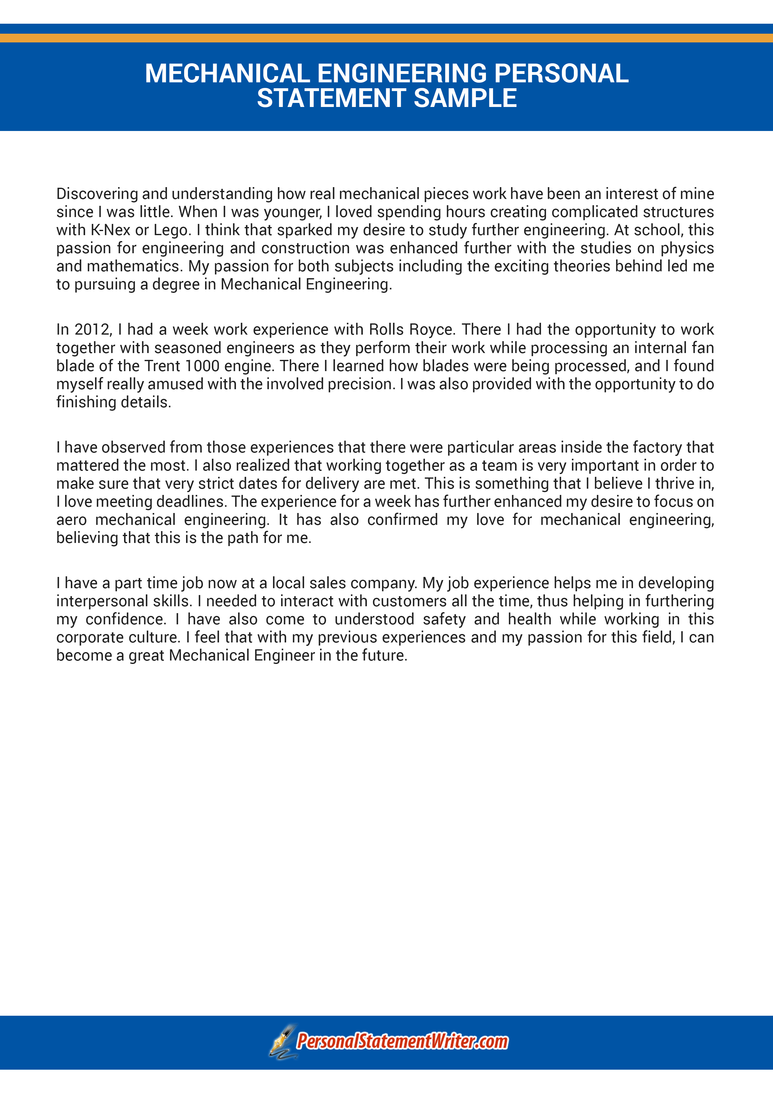 Engineering masters personal statement picture