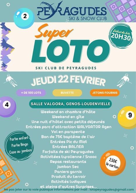 Loto du Ski Club de Peyragudes le 22 février | Vallées d'Aure & Louron - Pyrénées | Scoop.it