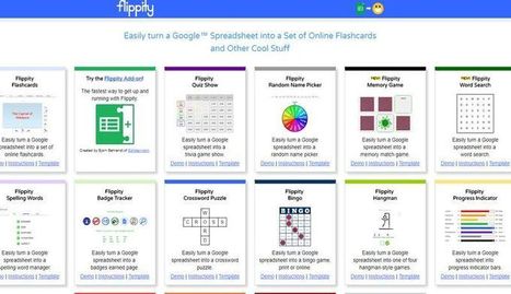 Flippity: convierte hojas de cálculo de Google a pasatiempos y tarjetas de aprendizaje | Educación, TIC y ecología | Scoop.it