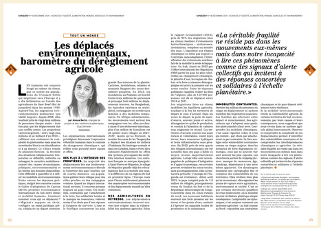L'ECHO DEMETER : Les déplacés environnementaux, baromètre du dérèglement agricole | Revue de presse - Club DEMETER | Scoop.it