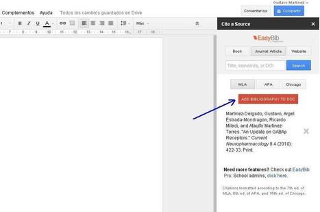 ¿Cómo crear una bibliografía en Google Docs? | Gustavo Martínez Blog´s | google + y google apps | Scoop.it