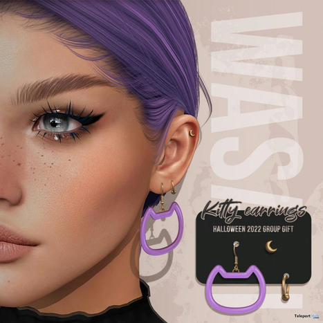 Kitty Earrings Halloween 2022 Subscriber Gift by Wasabi | Teleport Hub - Second Life Freebies | Second Life Freebies | Scoop.it