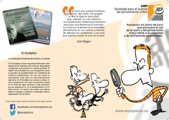 Tríptico ARP-SAPC (2014) | ARP-SAPC - Sociedad para el Avance del Pensamiento Crítico | Escepticismo y pensamiento crítico | Scoop.it