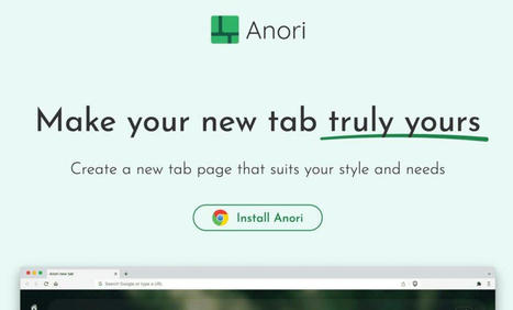 Personnalisez votre page de démarrage pour gagner du temps avec Anori | Les outils du Web 2.0 | Scoop.it
