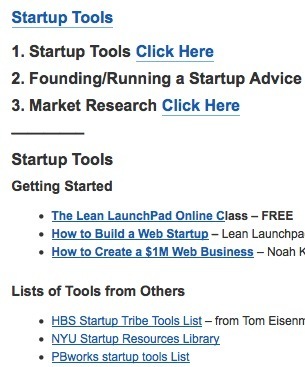 The Best Startup Tools Collection from Steve Blank | Online Business Models | Scoop.it