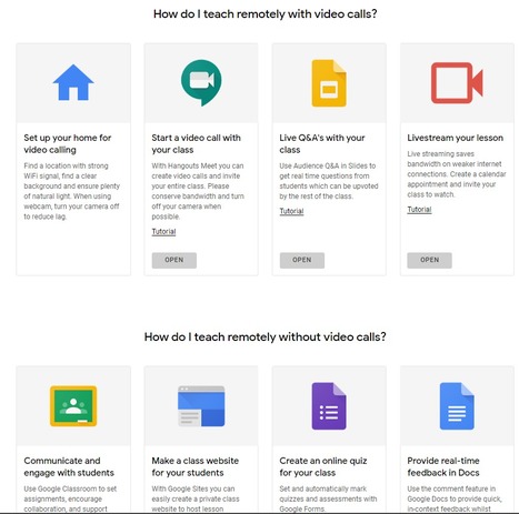 Tutorials from Google for teaching from home with and without video connections with your students  | iGeneration - 21st Century Education (Pedagogy & Digital Innovation) | Scoop.it