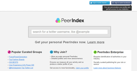 Understand your online social capital - PeerIndex | Time to Learn | Scoop.it