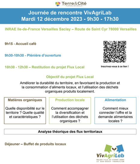Journée de rencontre VivAgriLab , Mardi 12 décembre 2023 à l'INRAE de Versailles | Life Sciences Université Paris-Saclay | Scoop.it