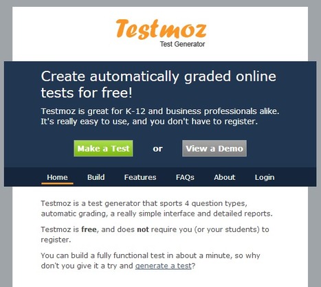Testmoz - The Test Generator | Time to Learn | Scoop.it