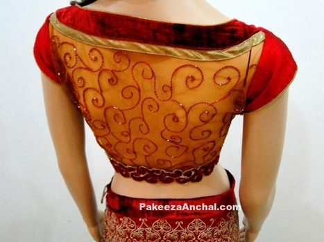 Designer Wear Netted blouse Designs for Brides, Bridal Wear Blouse Designs | Indian Fashion Updates | Scoop.it