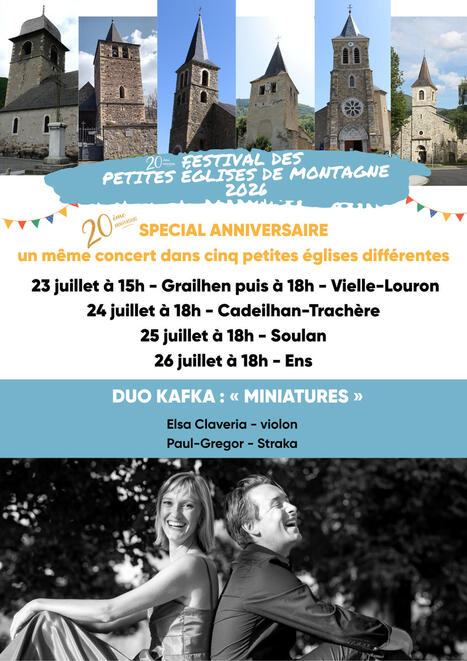 Duo KAFKA : &laquo;&nbsp;MINIATURES&nbsp;&raquo; jou&eacute; dans 5 petites &eacute;glises d&rsquo;Aure et Louron | Vall&eacute;es d'Aure & Louron - Pyr&eacute;n&eacute;es | Scoop.it