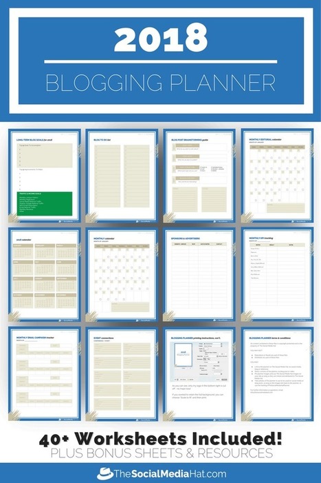 Ultimate Blogging Planner for 2018 | The Content Marketing Hat | Scoop.it