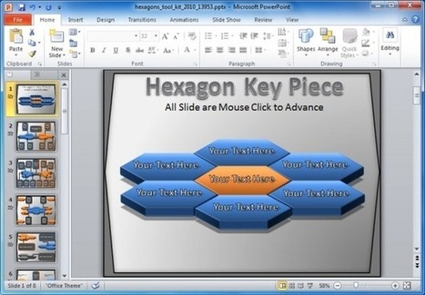 PowerPoint Template With Animated Hexagon Shapes | Free Business PowerPoint Templates | Scoop.it
