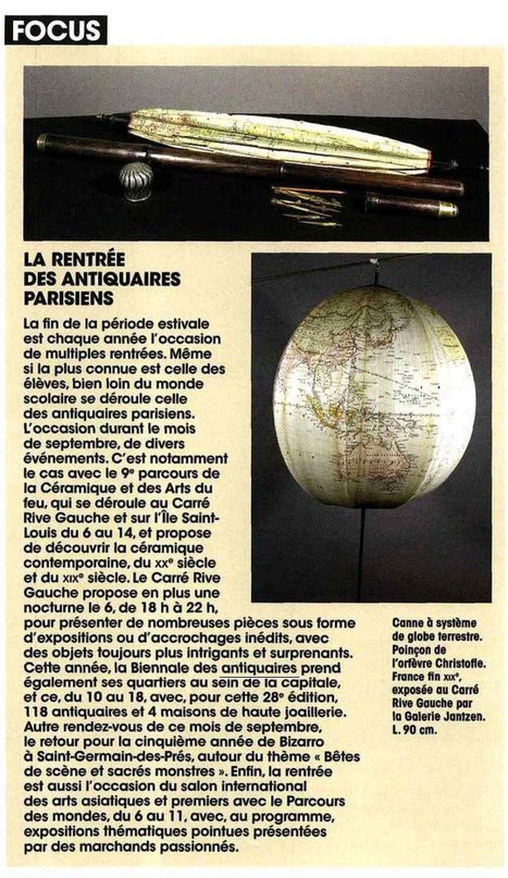 Focus: la rentrée des antiquaires parisiens  | La Biennale - Paris | Scoop.it