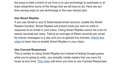 Ten Time-saving Ways for Teachers to Use Technology (includes video tutorials - thanks to @rmbyrne) | Education 2.0 & 3.0 | Scoop.it