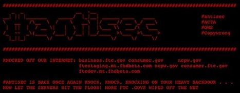 Anonymous hacks U.S. government websites with anti-ACTA messages | ZDNet | ICT Security-Sécurité PC et Internet | Scoop.it