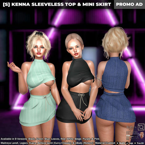 New Release: [S] Kenna Sleeveless Top & Mini Skirt by [satus Inc] | Teleport Hub - Second Life New Releases / Deals | Second Life Freebies | Scoop.it