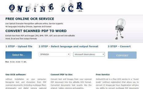 Online OCR: extrae el texto de documentos PDF e imágenes | TIC & Educación | Scoop.it