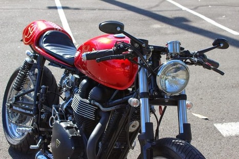 Red Baron Triumph Bonneville Cafe Racer - Grease n Gasoline | Cars | Motorcycles | Gadgets | Scoop.it