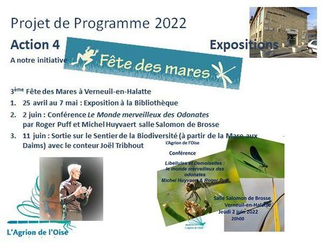 L'Agrion de l'Oise : Calendrier prévisionnel des manifestations 2022 | Variétés entomologiques | Scoop.it