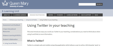 Using Twitter in your teaching | E-Learning Unit | Information and digital literacy in education via the digital path | Scoop.it
