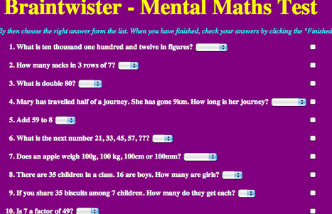 Braintwister - Mental Maths Test | Digital Delights for Learners | Scoop.it