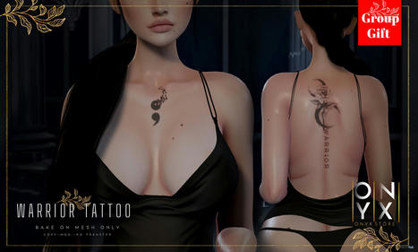 Warrior Tattoo March 2022 Group Gift by [Onyx] Store | Teleport Hub - Second Life Freebies | Second Life Freebies | Scoop.it