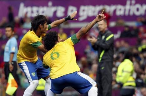 Neymar honors idol Usain Bolt in 3-1 win for Brazil over Belarus in men&rsquo;s Olympic football | Bolt and London 2012 | Scoop.it