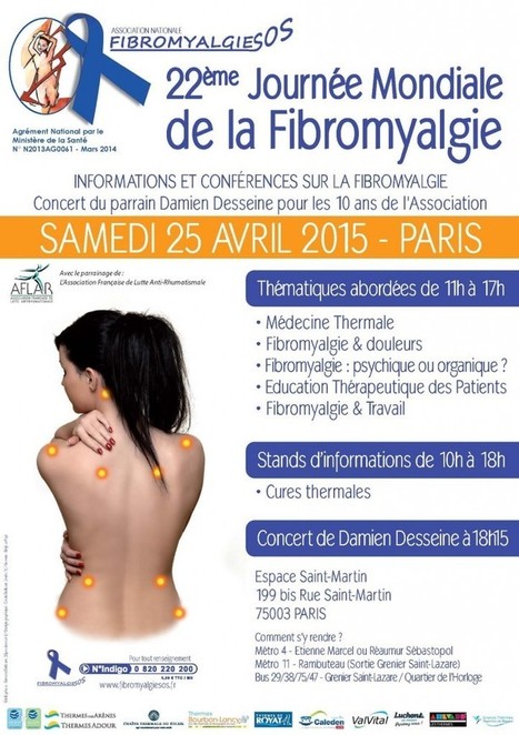 12 mai 2015 &agrave; Paris : journ&eacute;e mondiale de la fibromyalgie | Association FibromyalgieSOS | Scoop.it