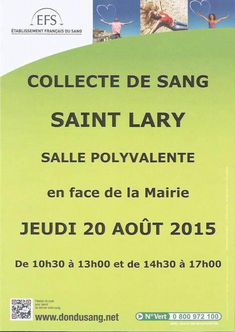 Merci au 49 donneurs de sang de Saint-Lary | Vallées d'Aure & Louron - Pyrénées | Scoop.it