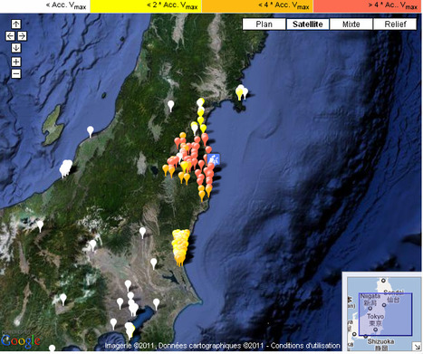 Radioactivité : Carte du Japon et des doses cumulées par régions | Notre planète | Scoop.it