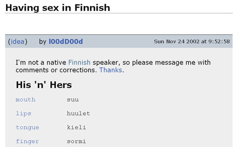 Having sex in Finnish | 1Uutiset - Lukemisen tähden | Scoop.it