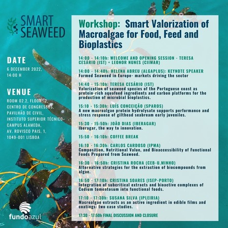 Workshop “Smart Valorization of Macroalgae for Food, Feed and Bioplastics“ | iBB | Scoop.it