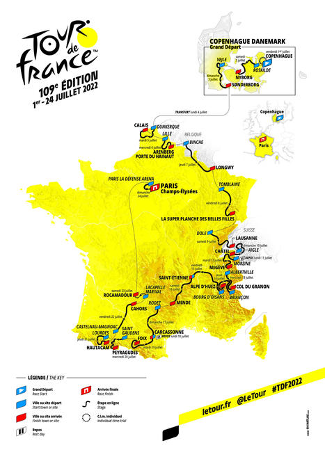 Parcours Officiel du #TDF2022 | Le Tour | Scoop.it