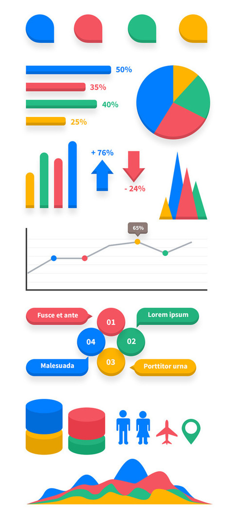 Infographic Elements Vector PSD | GraphicsFuel.com | Drawing References and Resources | Scoop.it