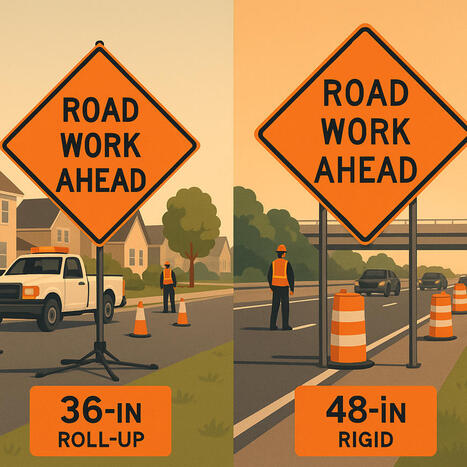 36-Inch vs. 48-Inch Construction Signs &mdash; Which Size Is Right for Your Work Zone? | Traffic Cones | Scoop.it