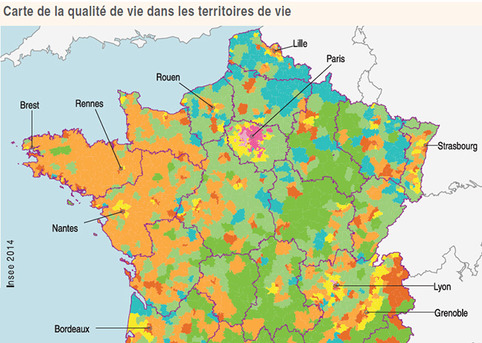 Une approche de la qualité de vie dans les territoires - INSEE | Veille territoriale AURH | Scoop.it