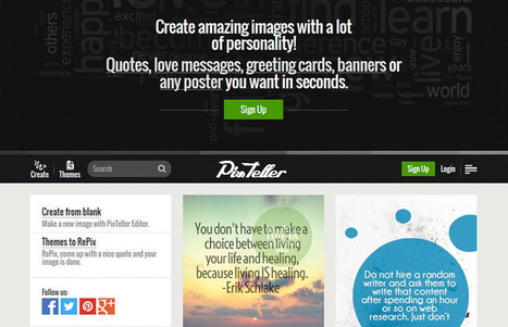 PixTeller. Créer des affiches et des posters en ligne | -thécaires | Espace numérique et autoformation | Scoop.it
