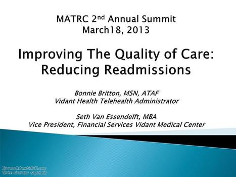 Reducing Readmissions to Improve Health Care Quality, by means of telehealth application | Health Care Business | Scoop.it