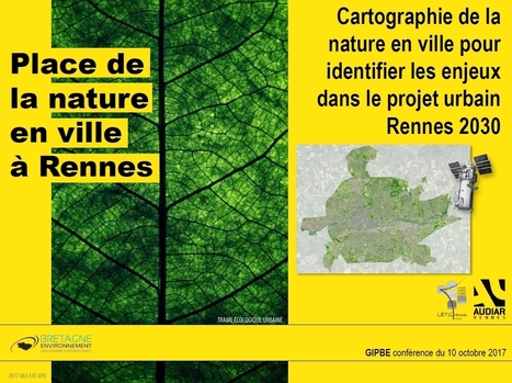 Place de la nature en ville - Conférence du 10 octobre 2017 | Audiar | ESPACES VEGETALISES URBAINS | Scoop.it