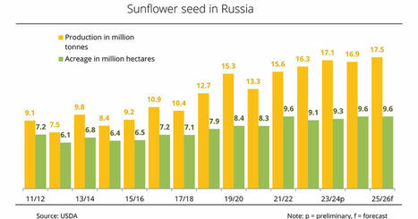 Russian sunflowerseed production set to hit record level | ITERG - Veille sectorielle | Scoop.it