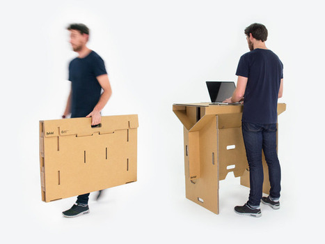 Refold's Portable Cardboard Standing Desk | Physical and Mental Health - Exercise, Fitness and Activity | Scoop.it