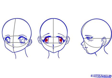 How to Draw Anime & Manga Faces & Heads in Profile Side View - How to Draw  Step by Step Drawing Tutorials