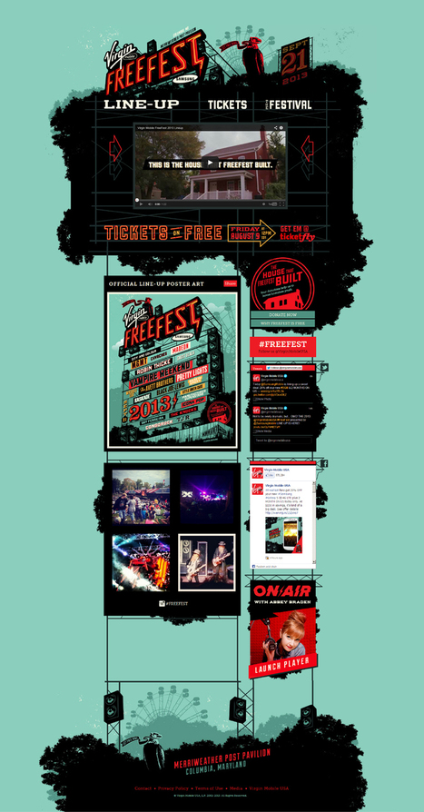 Awesome Web Design of the Week — Virgin Mobile FreeFest 2013 - You The Designer | Best of Design Art, Inspirational Ideas for Designers and The Rest of Us | Scoop.it